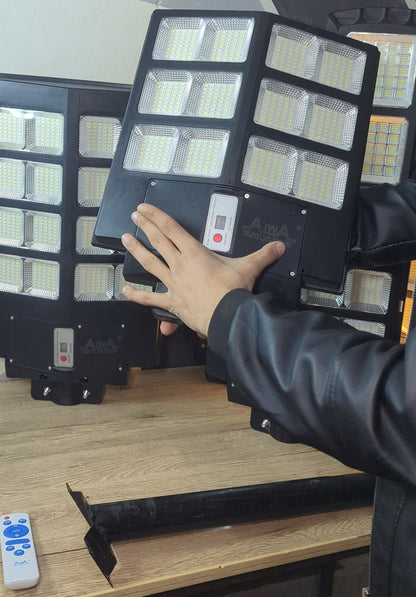 300W Solar Street Light | Remote control | 8-12 Hours Battery Backup | Complete Fitting Accessories