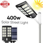 400W Solar Street Light 10 to 12 Hours Full Night Battery Backup