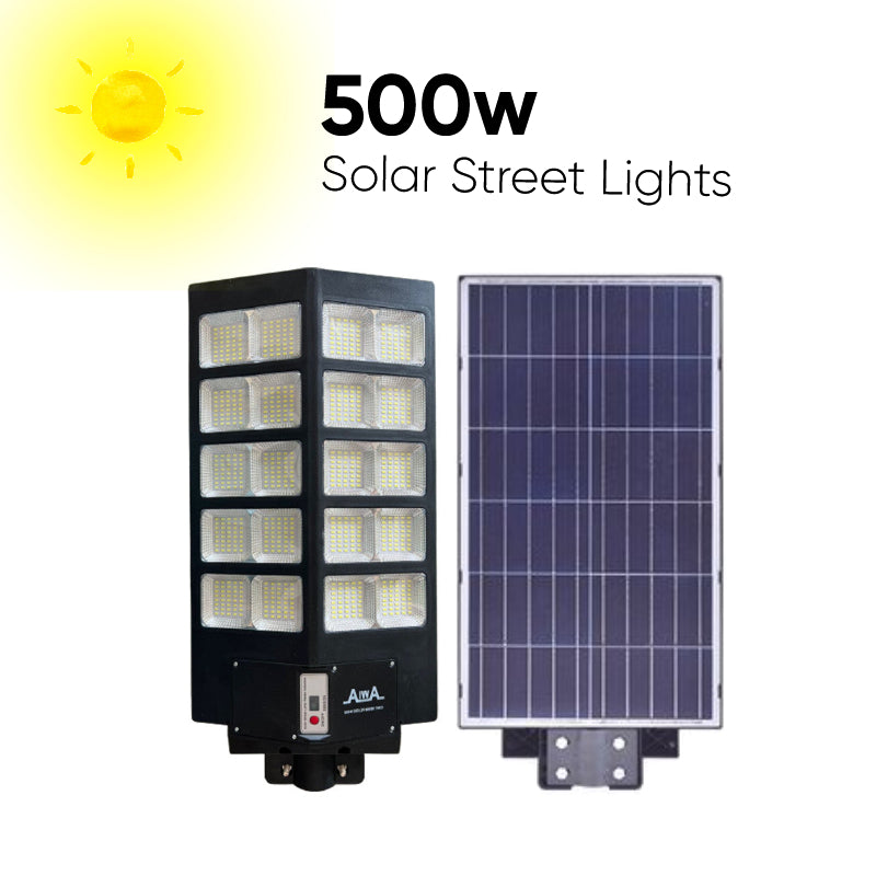500W Solar Street Light 10 to 12 Hours Full Night Battery backup