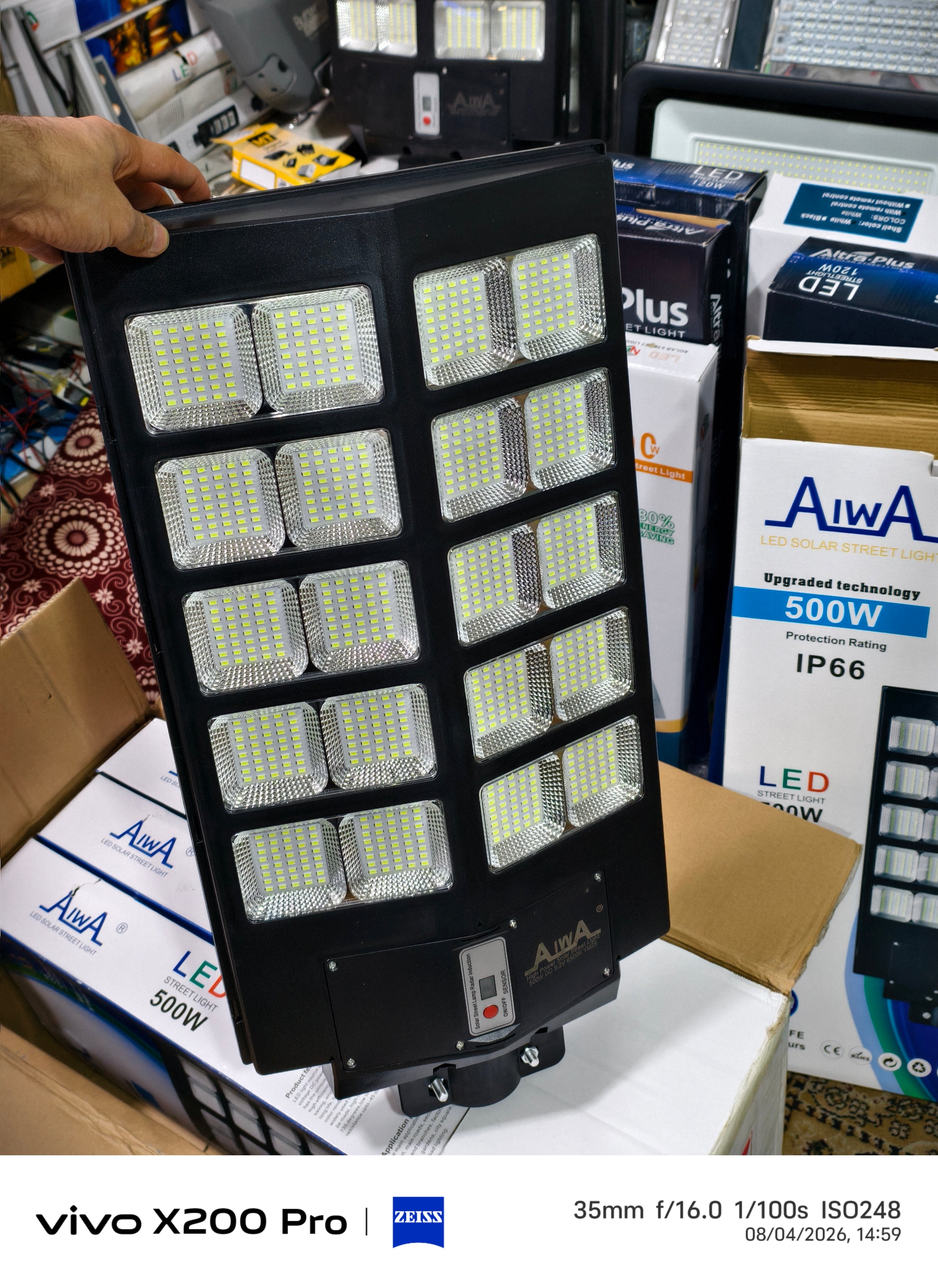 500W Solar Street Light 10 to 12 Hours Full Night Battery backup