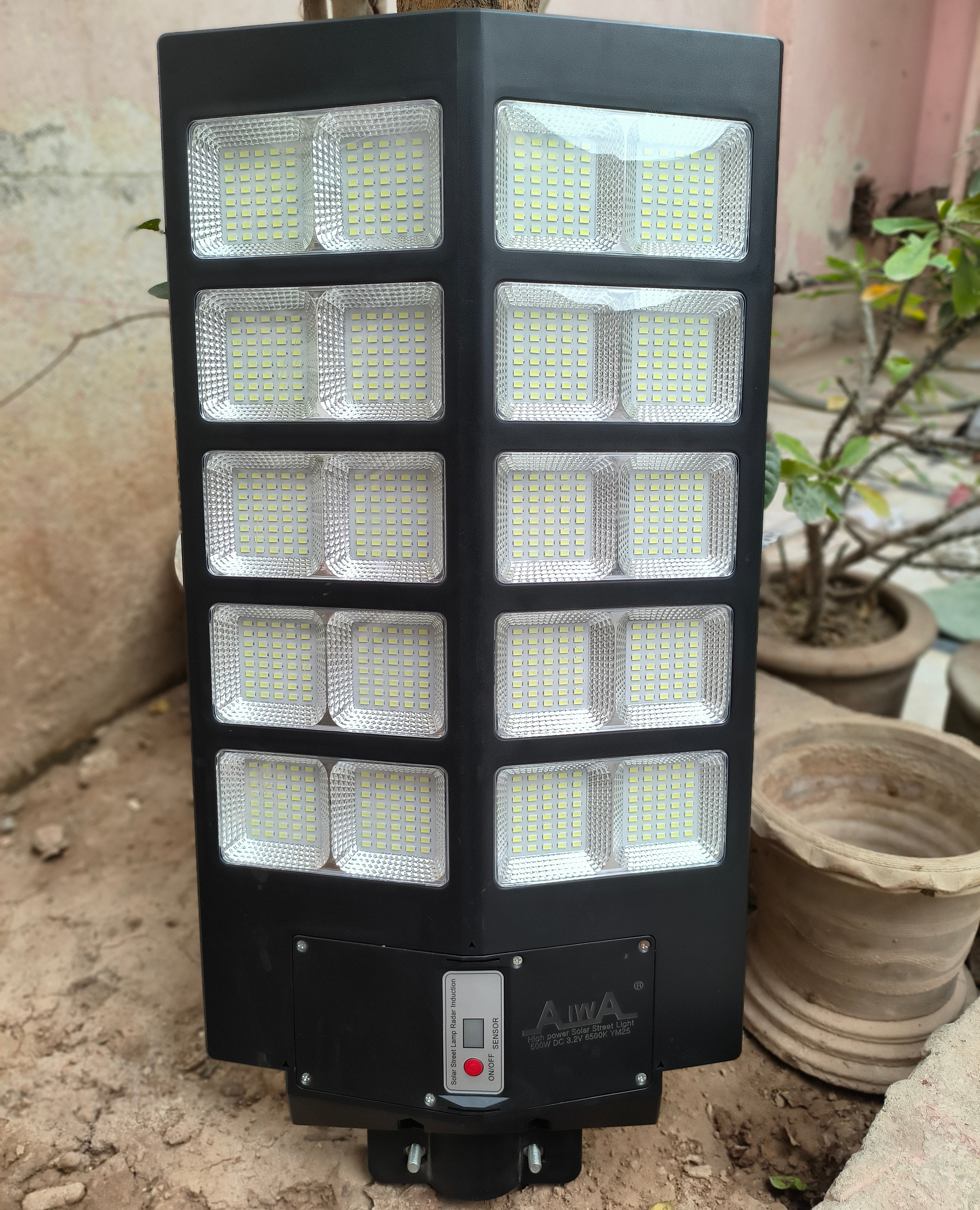 500W Solar Street Light 10 to 12 Hours Full Night Battery backup