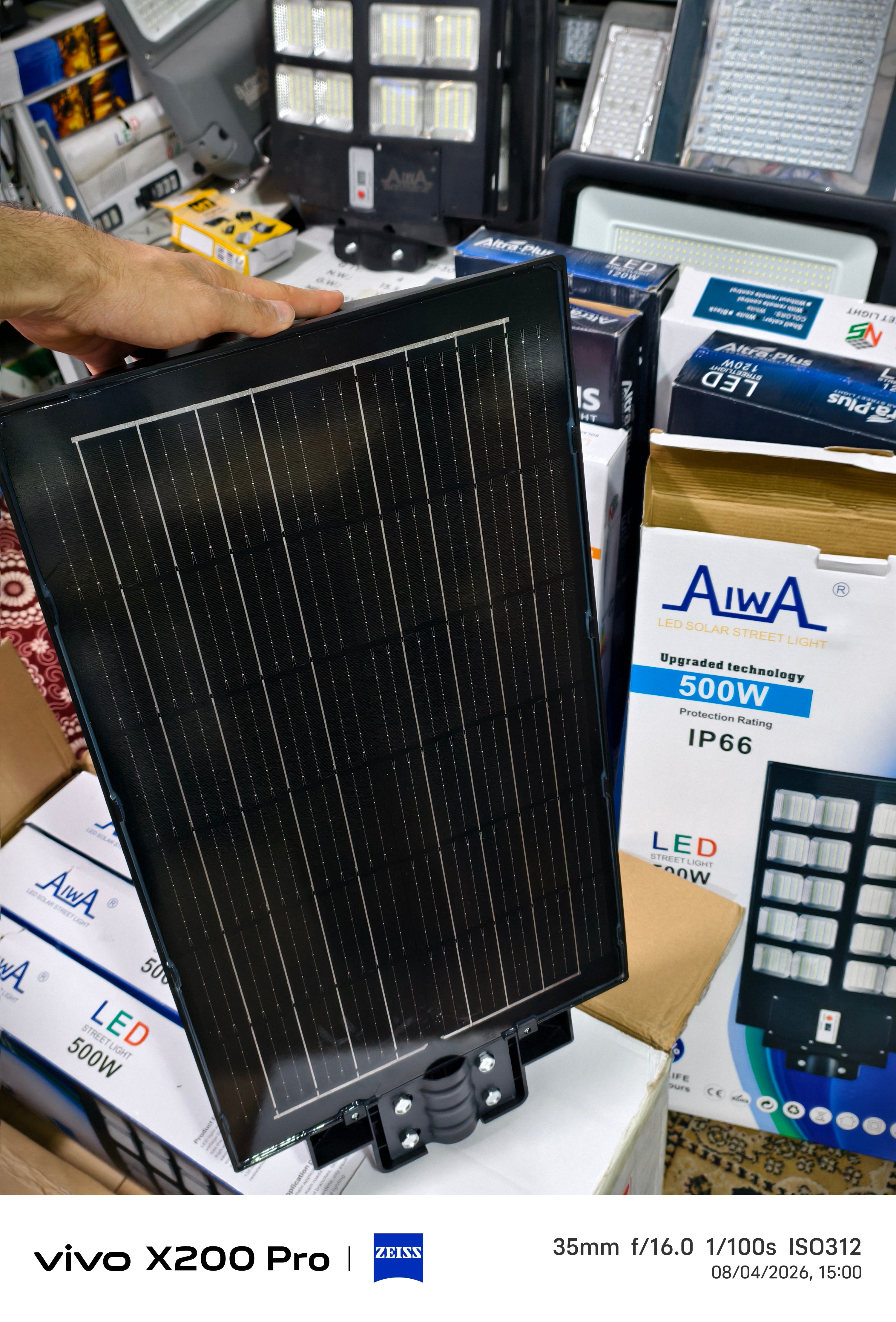 500W Solar Street Light 10 to 12 Hours Full Night Battery backup